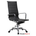 Modern High Back Leather Chrome Iron Swivel Office Chair (A2005)